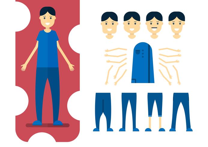 Character Design Element Of Man With Body Parts Vector 693x490 Character Design Element Of Man With Body Parts Vector