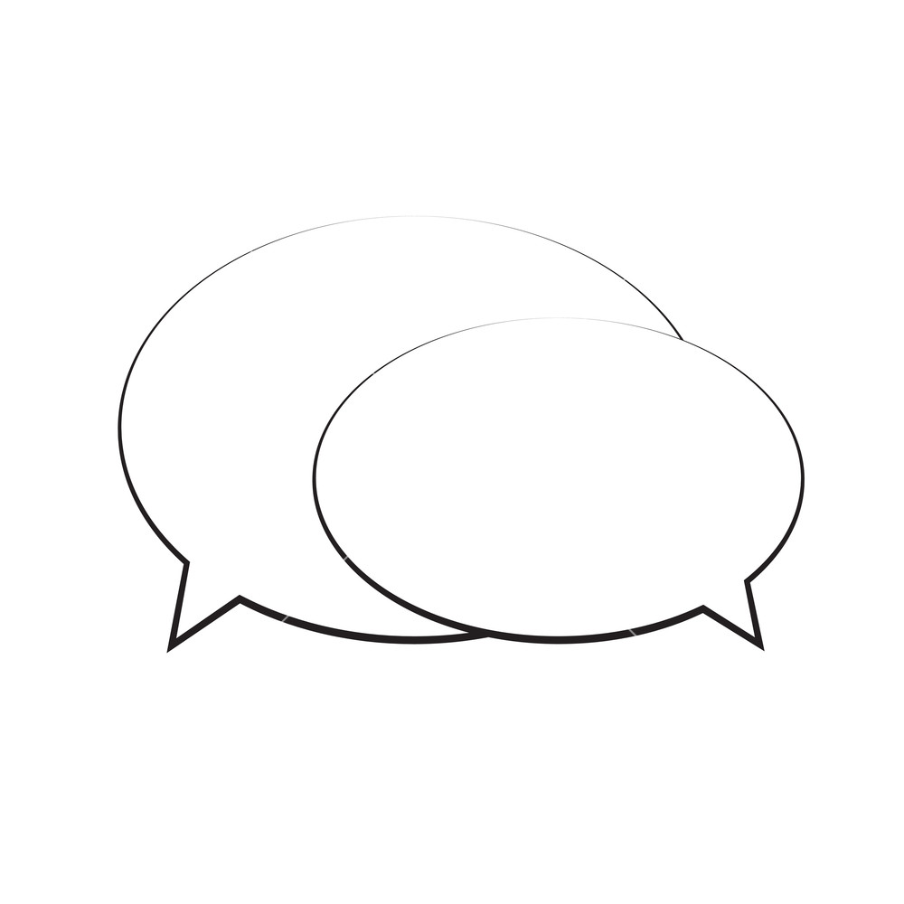 1000x1000 Speech Bubble Icon Isolated Thought Bubble Vector, Illustration