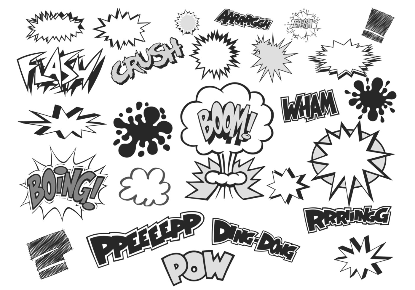 1400x980 Comic Bubble Vector And Text Vector Pack
