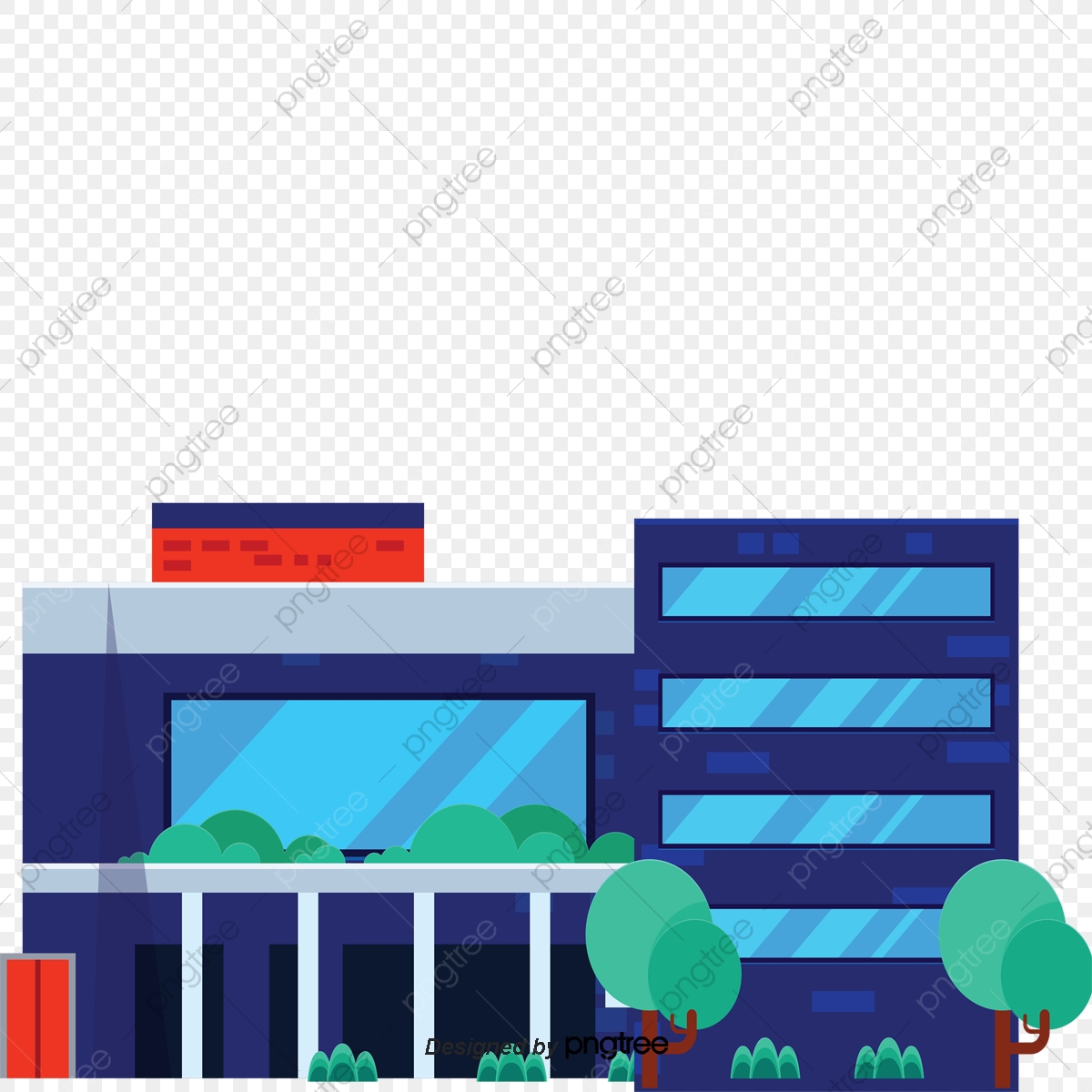 1200x1200 Cartoon Office Building, Cartoon Vector, Office Vector, Building