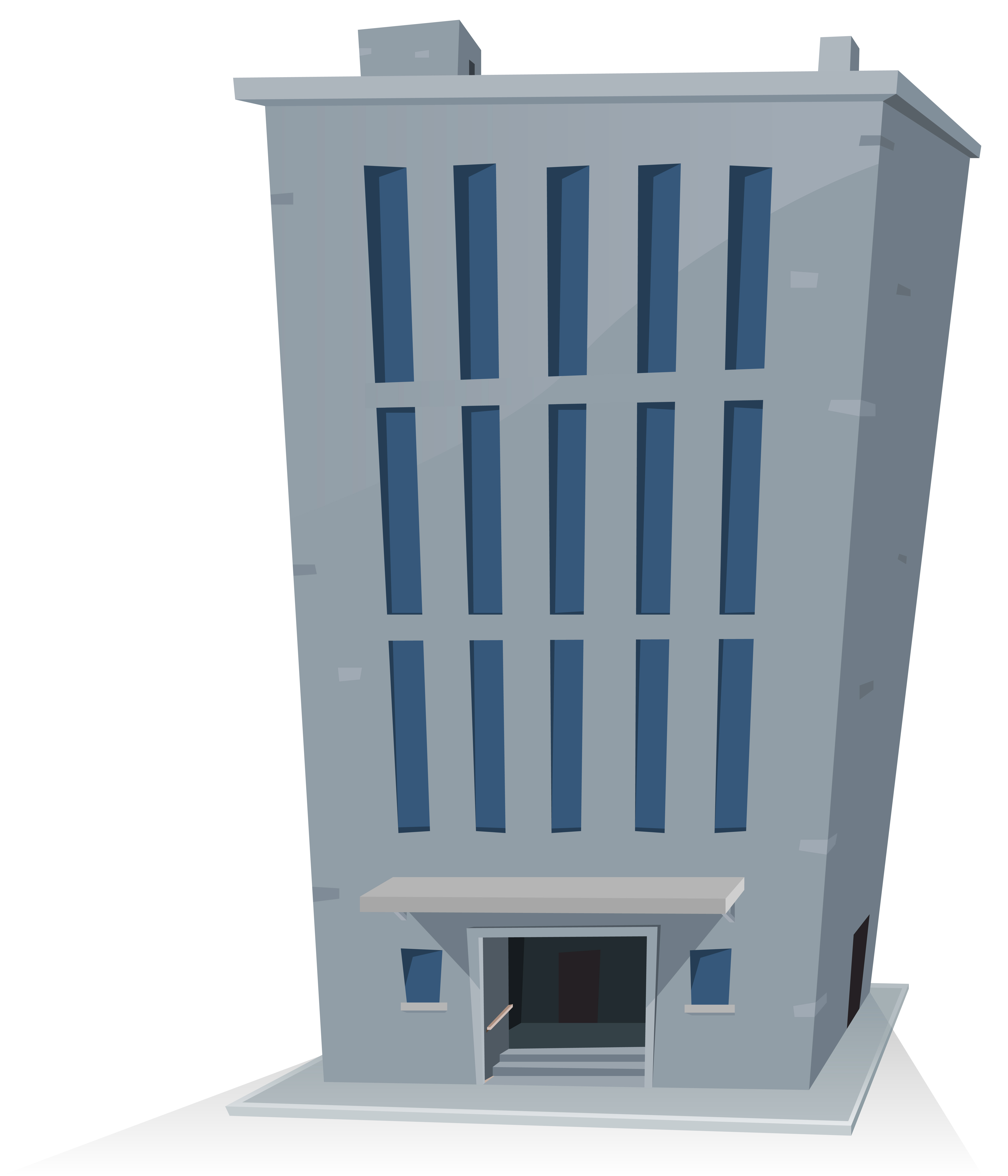 6077x7087 Cartoon Office Building