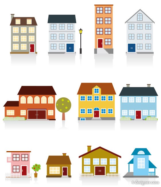 561x651 Designer Cartoon Housing Vector