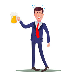 300x300 Drunk Businessman Vector Relaxing Concept Meet Up Party