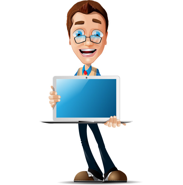 594x601 Free Businessman Vector Character With Glasses Free Vectors Ui