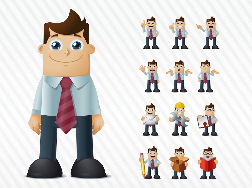 1024x764 Happy Businessman Vector Vector Art Graphics