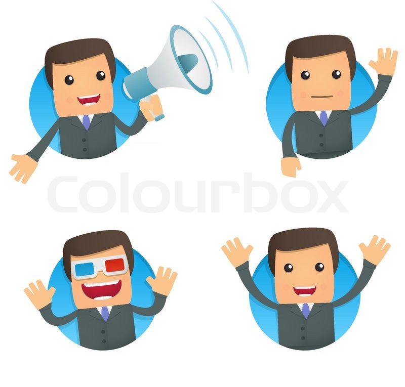 800x765 Set Of Funny Cartoon Businessman Stock Vector Colourbox