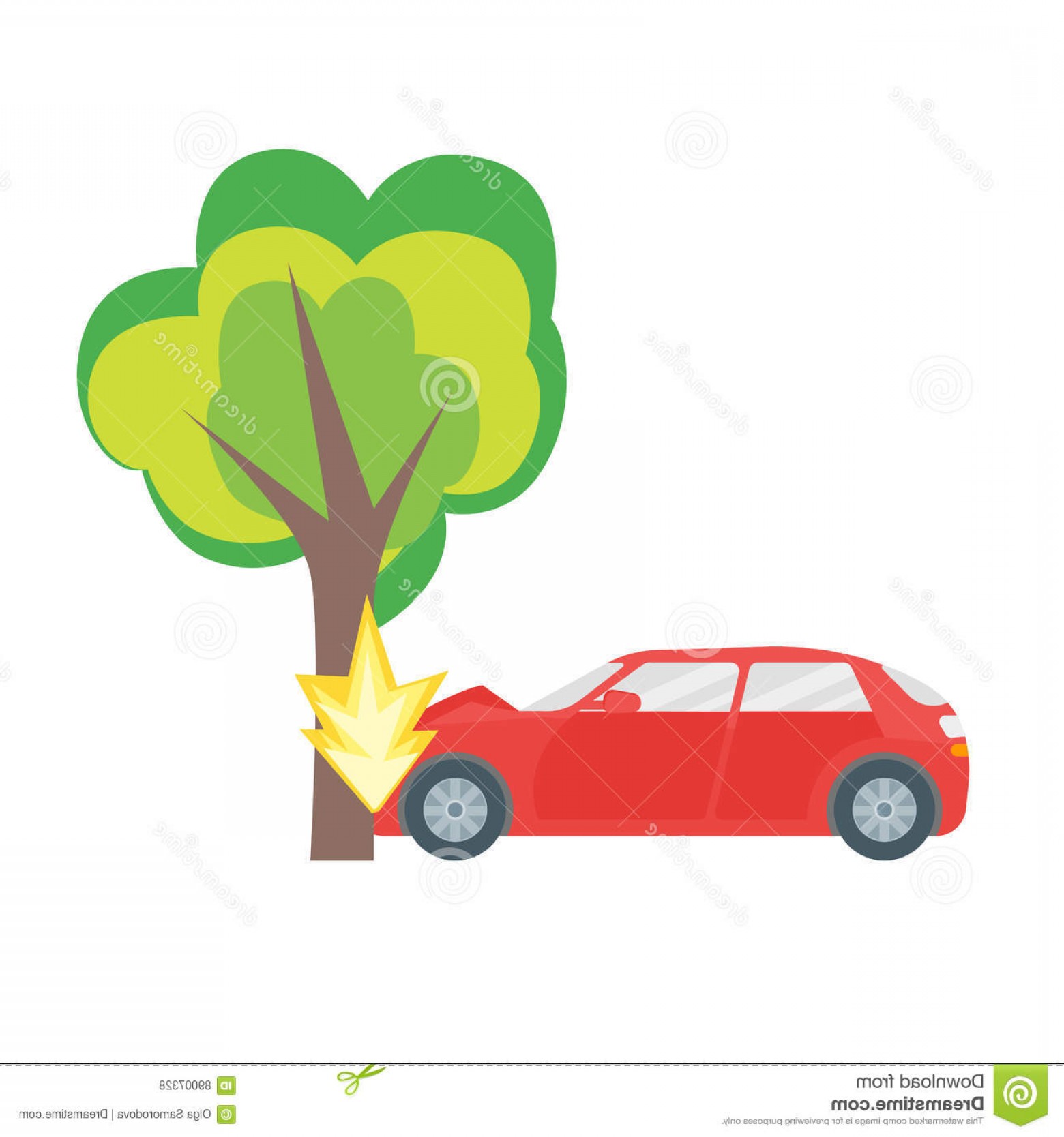 1560x1668 Stock Illustration Cartoon Car Crash Road Accident Vector Auto