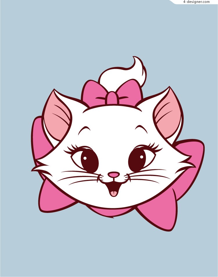 750x955 Designer Lovely Mary Cat Vector Material