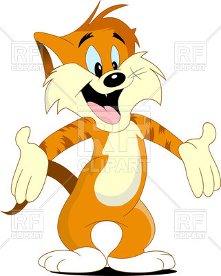 321x400 Ginger Funny Cartoon Cat Vector Image Of Plants And Animals