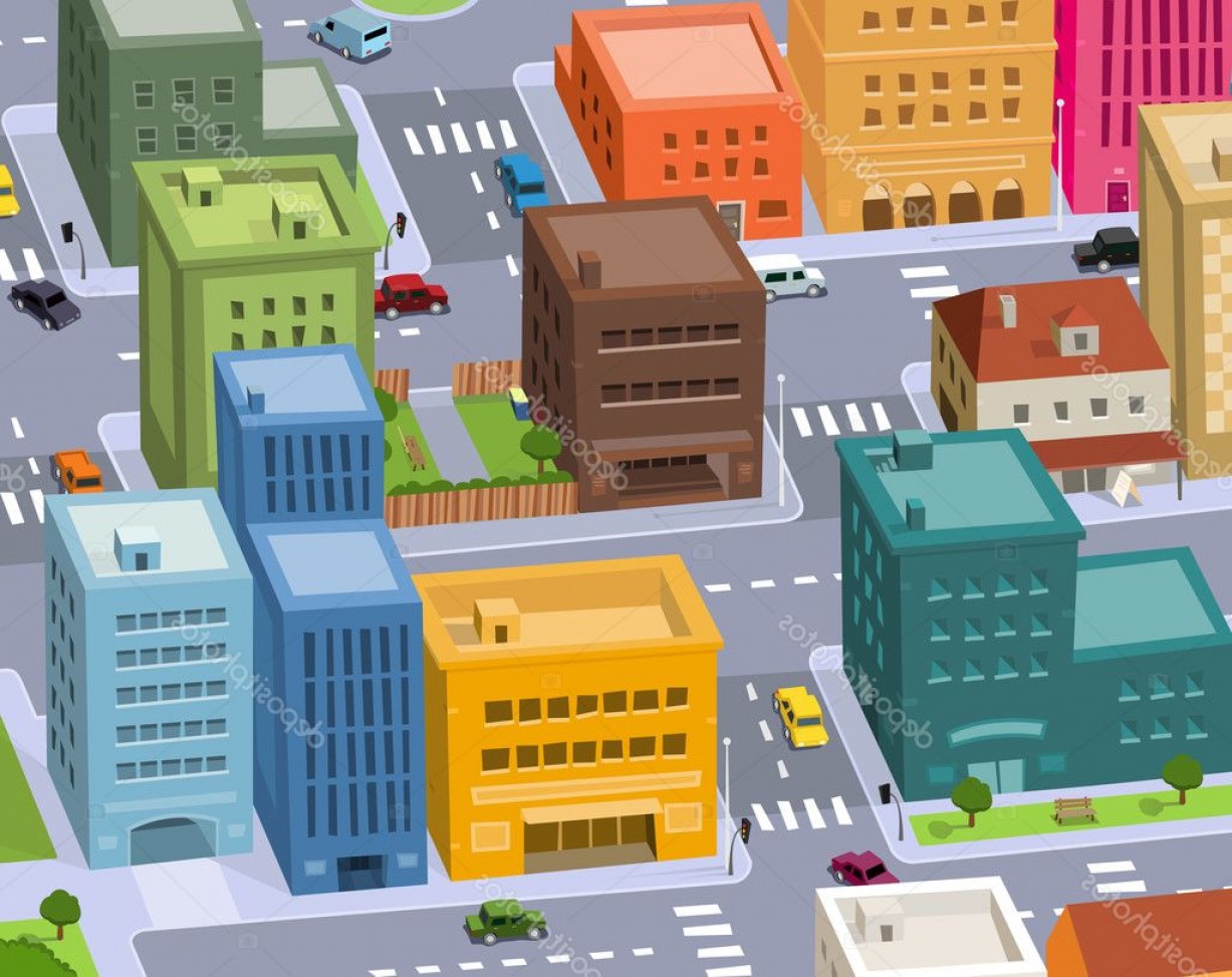 Stock Illustration Cartoon City Downtown Scene Cqrecords 1227x973 Stock Illustration Cartoon City Downtown Scene Cqrecords