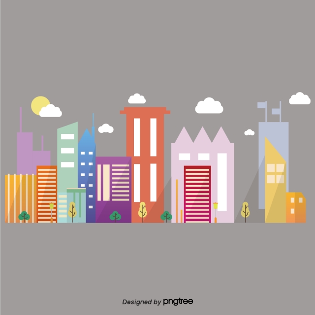 Cartoon City Buildings, Cartoon, Lovely, City Png And Vector 640x640 Cartoon City Buildings, Cartoon, Lovely, City Png And Vector