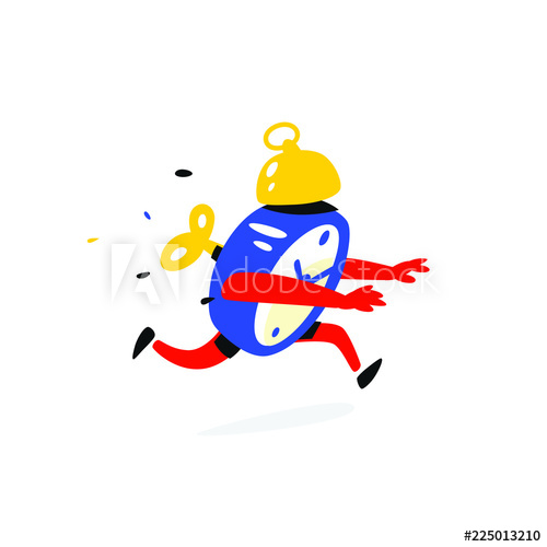Cartoon Character Is An Alarm Clock Vector Time Is Running Out 500x500 Cartoon Character Is An Alarm Clock Vector Time Is Running Out