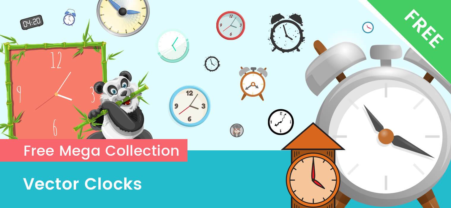 Clock Vectors 1518x700 Clock Vectors