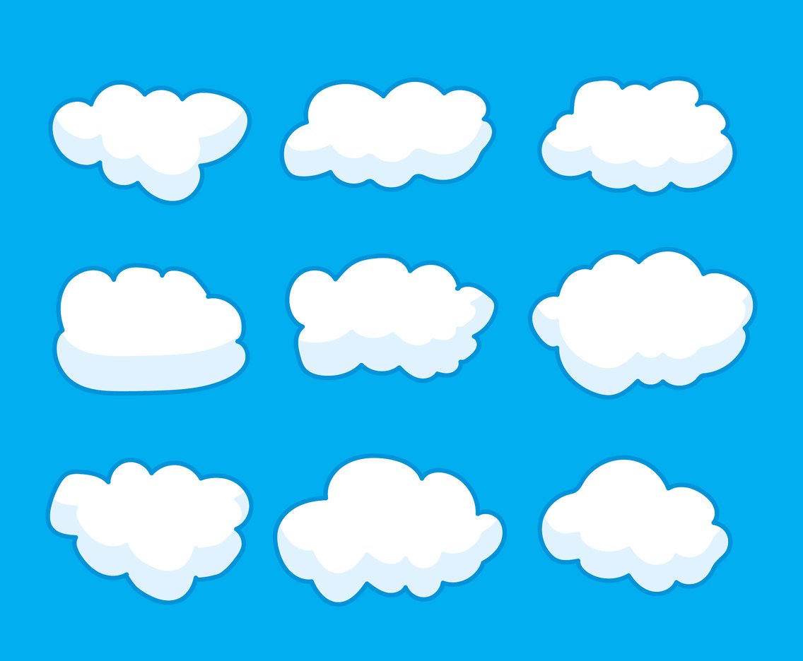 1136x936 Cartoon Clouds Vector Vector Art Graphics