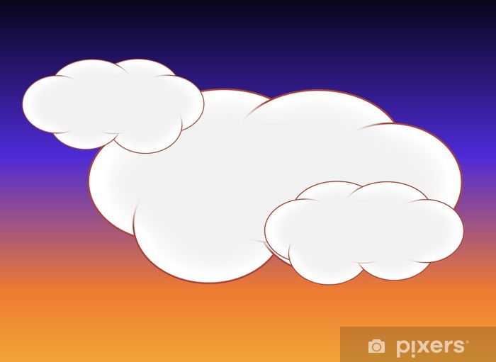 700x511 Cartoon Clouds Vector Wall Mural We Live To Change