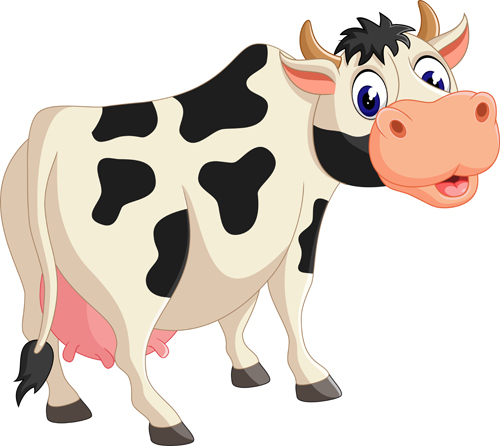 500x446 Cartoon Baby Cow Vector Illustration Free Download