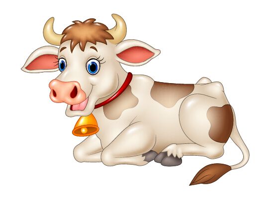 557x428 Beautiful Cow Cartoon Vector Didakticheskij Material Cartoon