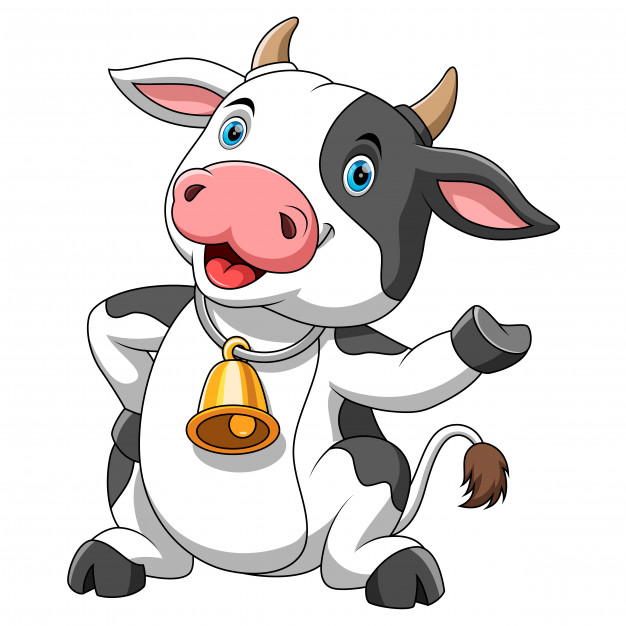 626x626 Happy Cartoon Cow Vector Premium Download