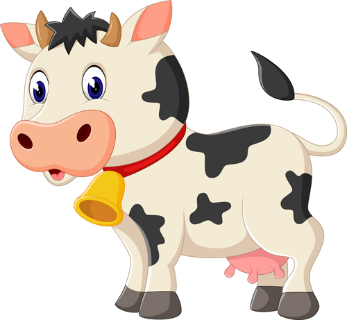 500x461 Cartoon Baby Cow Vector Illustration Free Download