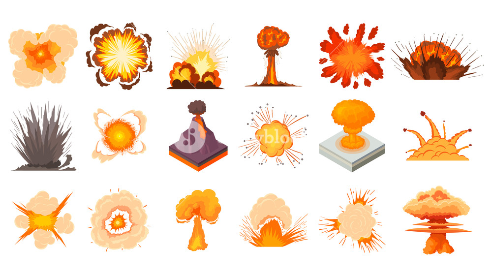 1000x563 Explosion Icon Set Cartoon Set Of Explosion Vector Icons For Web