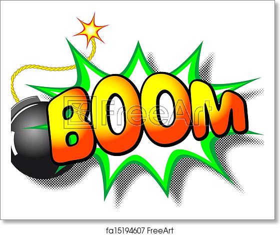560x470 Free Art Print Of Boom Explosion Vector Illustration Of A Cartoon