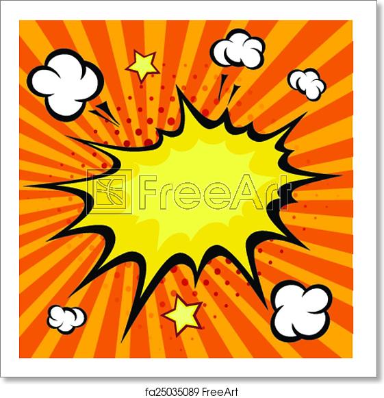 561x581 Free Art Print Of Comic Book Explosion, Vector Illustration Comic