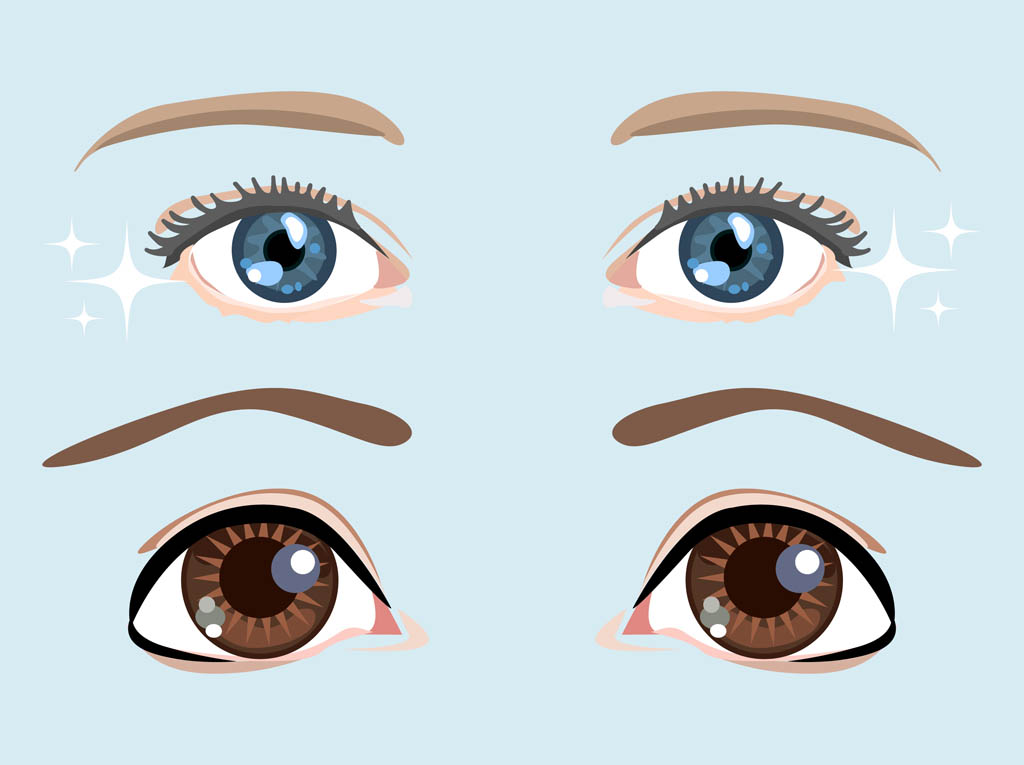 1024x765 Cartoon Eyes Vector Vector Art Graphics