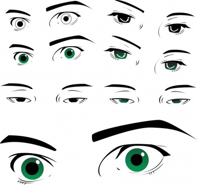 392x368 Cartoon Eyes Free Vector Download