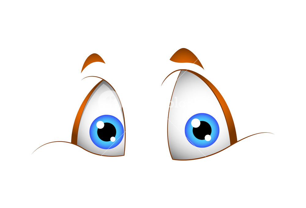 1000x680 Funny Cartoon Eyes Vector Illustration Royalty Free Stock Image