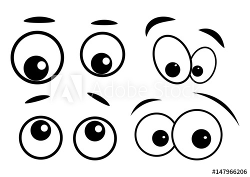 500x354 Cartoon Eyes Vector Symbol Icon Design