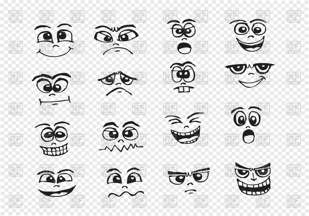 1200x841 Cartoon Faces Set Vector Image Of People Tumdee