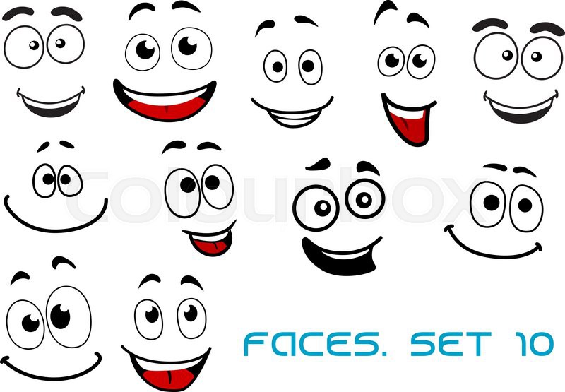 800x555 Happy And Joyful Emotions On Cartoon Stock Vector Colourbox