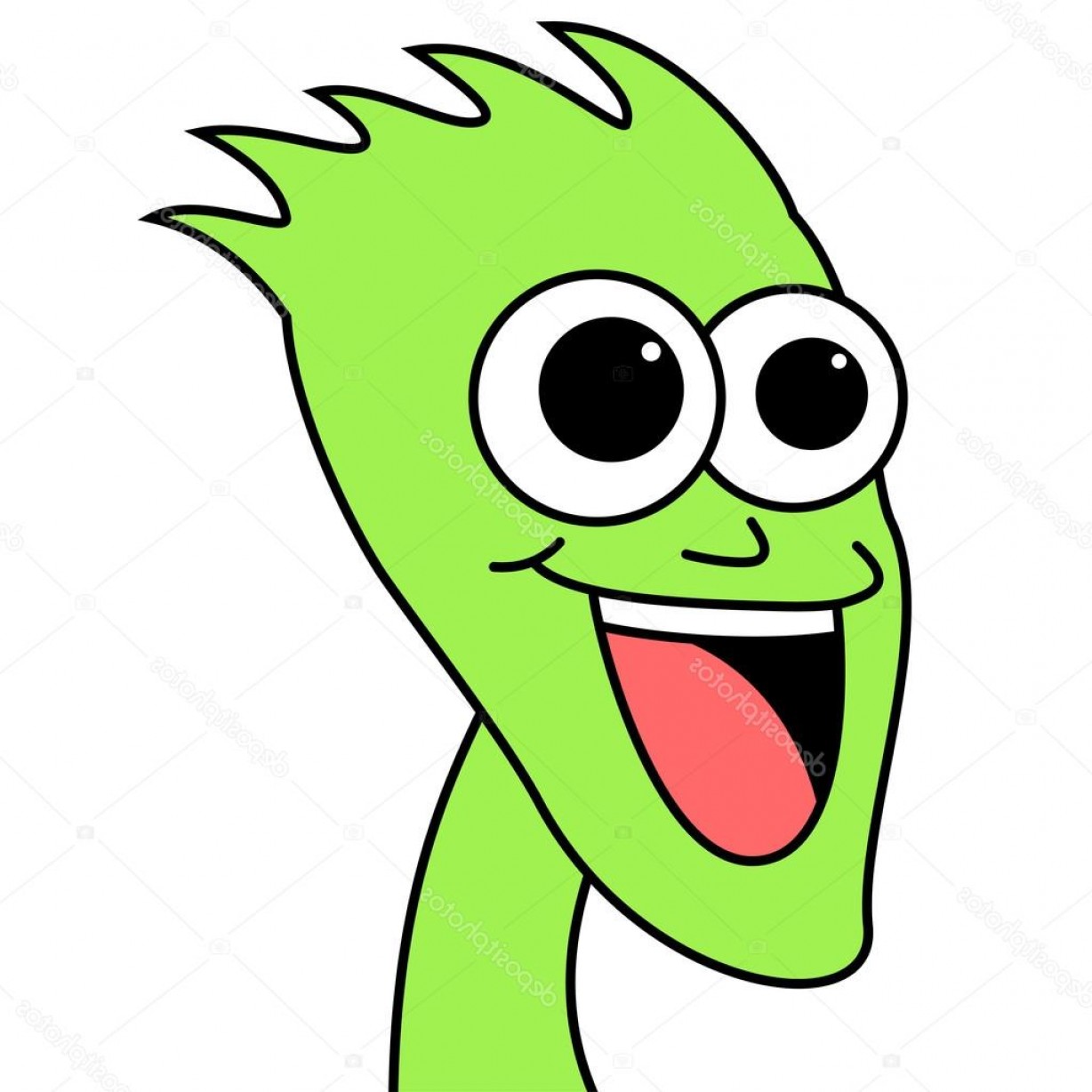 1228x1228 Stock Illustration Happy Surprised Cartoon Face Handandbeak