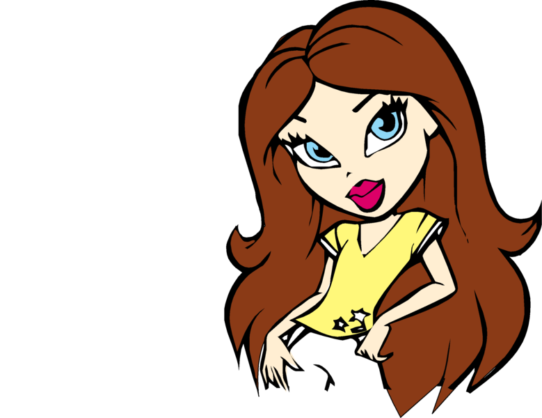 779x600 Free Download Of Cute Cartoon Fashionable Girly Girl Vector