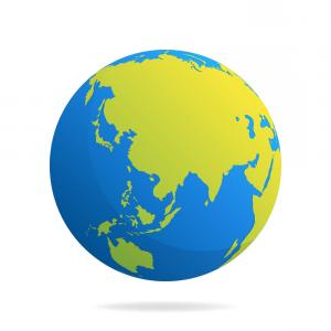 300x300 Green And Blue Cartoon World Map Globe Vector Sarahgardan