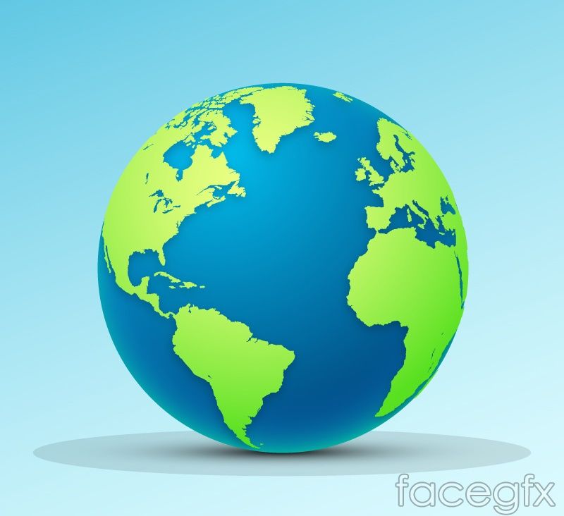 800x732 Beautiful Blue Earth Cartoon Vector Illustration Free Vectors