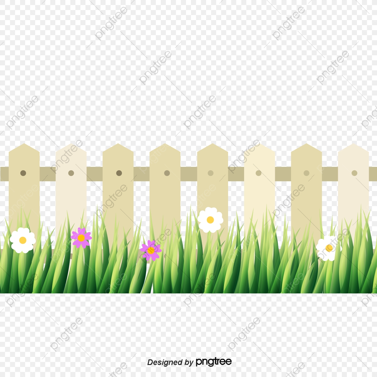 1200x1200 Cute Cartoon Fresh Grass Fences, Cartoon Vector, Grass Vector