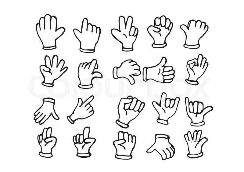 800x566 Cartoon Hand Gloved Illustration Of Stock Vector Colourbox