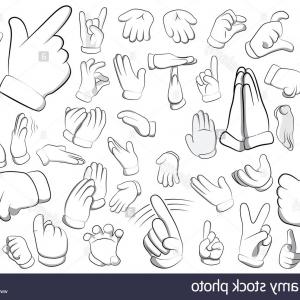 300x300 Vector Set Of Cartoon Hands With Many Gestures Big Collection