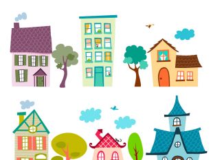 310x233 Cartoon House Vector Material Free Vectors Ui Download