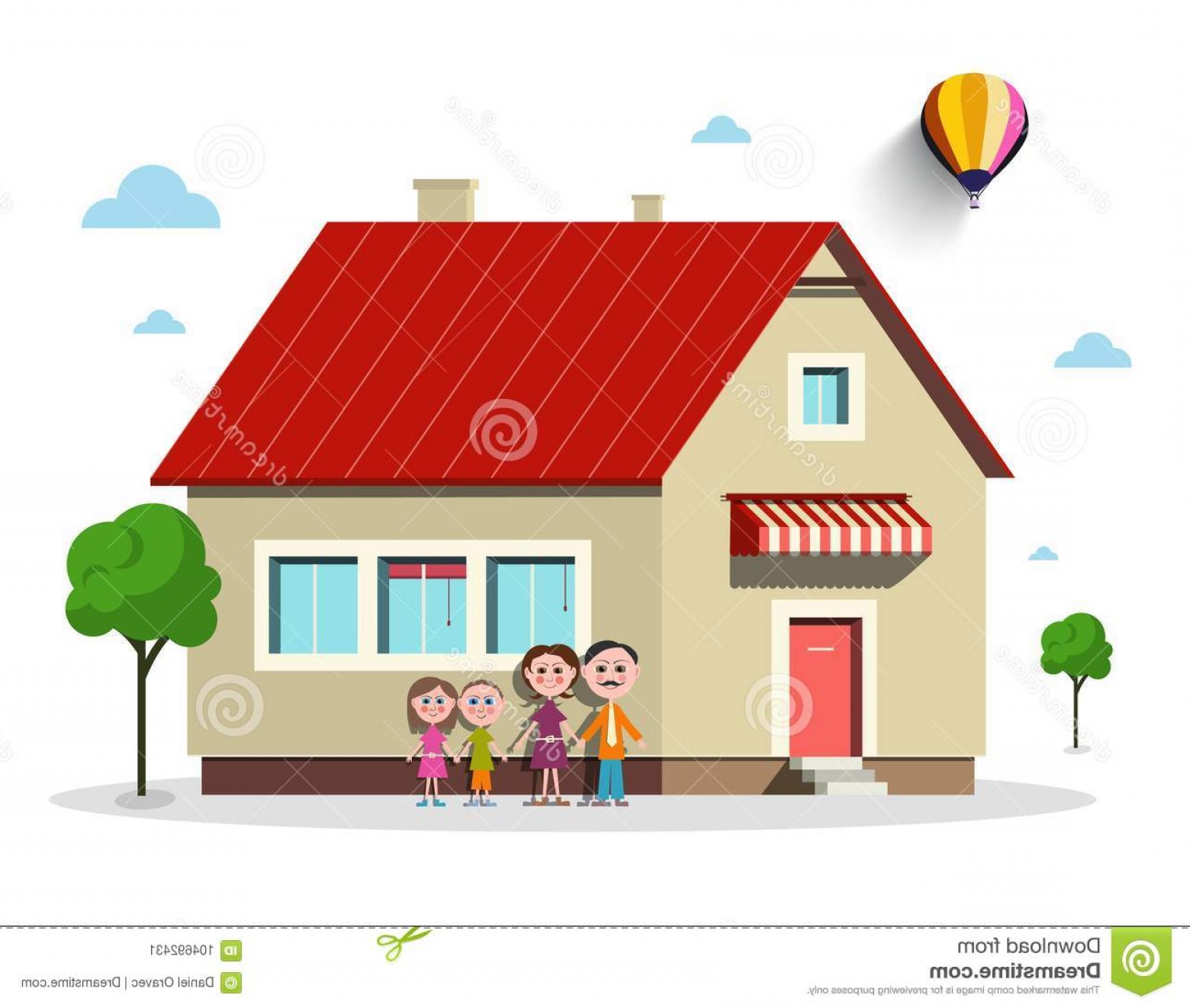 1560x1322 Family House Vector Flat Design Building Family House Vector Flat