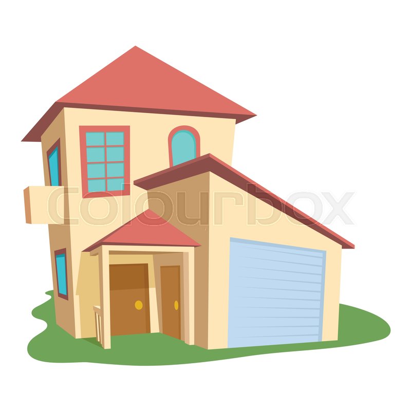 800x800 Modern House Icon Cartoon Stock Vector Colourbox