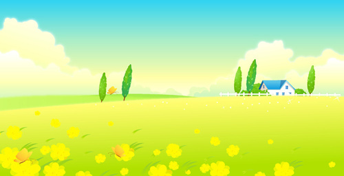 500x256 Cartoon Landscape Free Vector Download