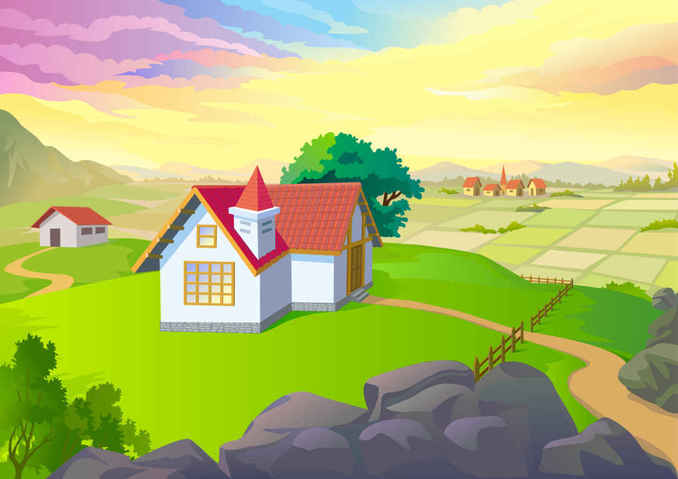 678x479 Free Cartoon Landscapes Files, Vectors Graphics
