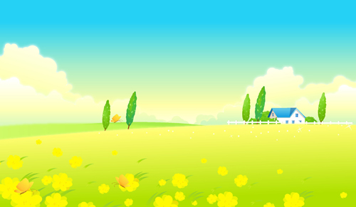 500x291 Beautiful Cartoon Landscapes Vector Set Free Download