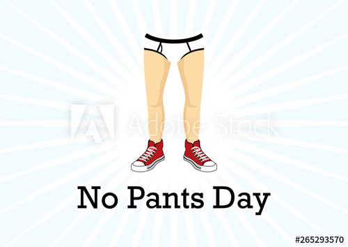 500x354 No Pants Day Vector Man In Underpants Cartoon Character Legs