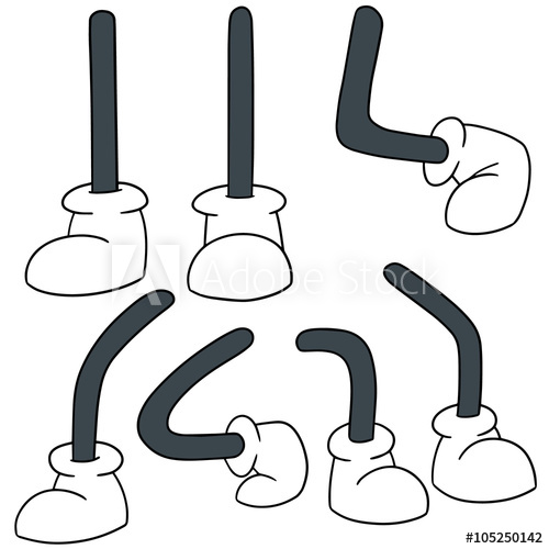 500x500 Vector Set Of Cartoon Leg