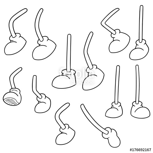 500x500 Vector Set Of Cartoon Leg Stock Image And Royalty Free Vector