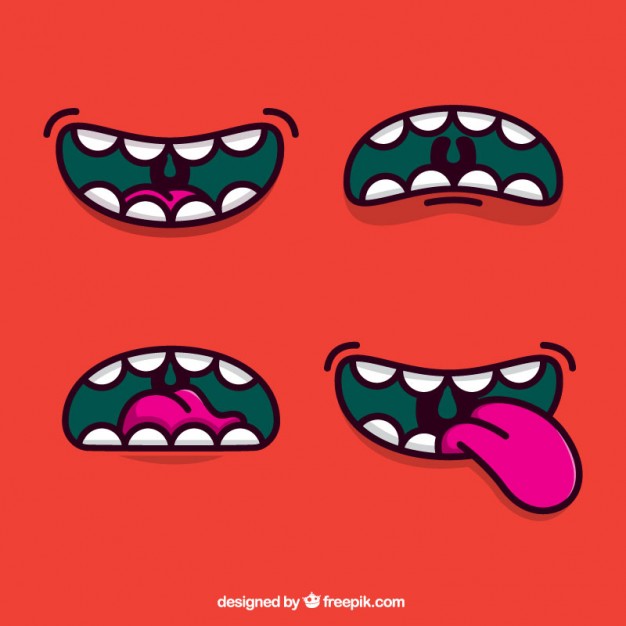 626x626 Cartoon Mouths Vector Free Download