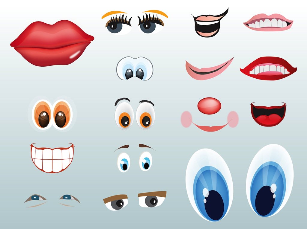1024x766 Eyes And Mouths Vector Art Graphics
